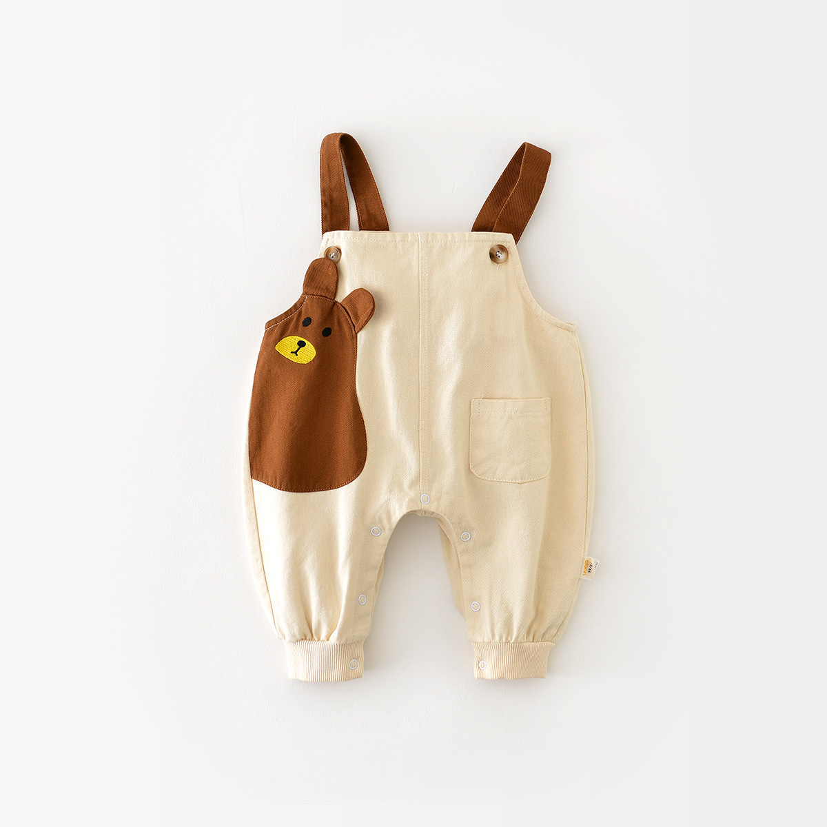 Baby Boy/Girl Cartoon Bear Pattern Overalls-kissminis