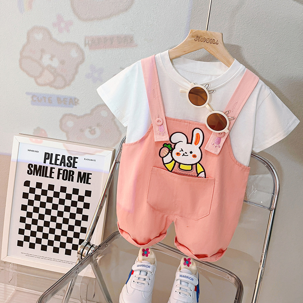 2pcs Baby Cartoon T-shirt with Pants Set -kissminis