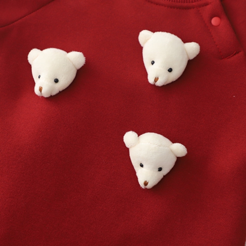 Baby Embroidered Bear Denim Suspender