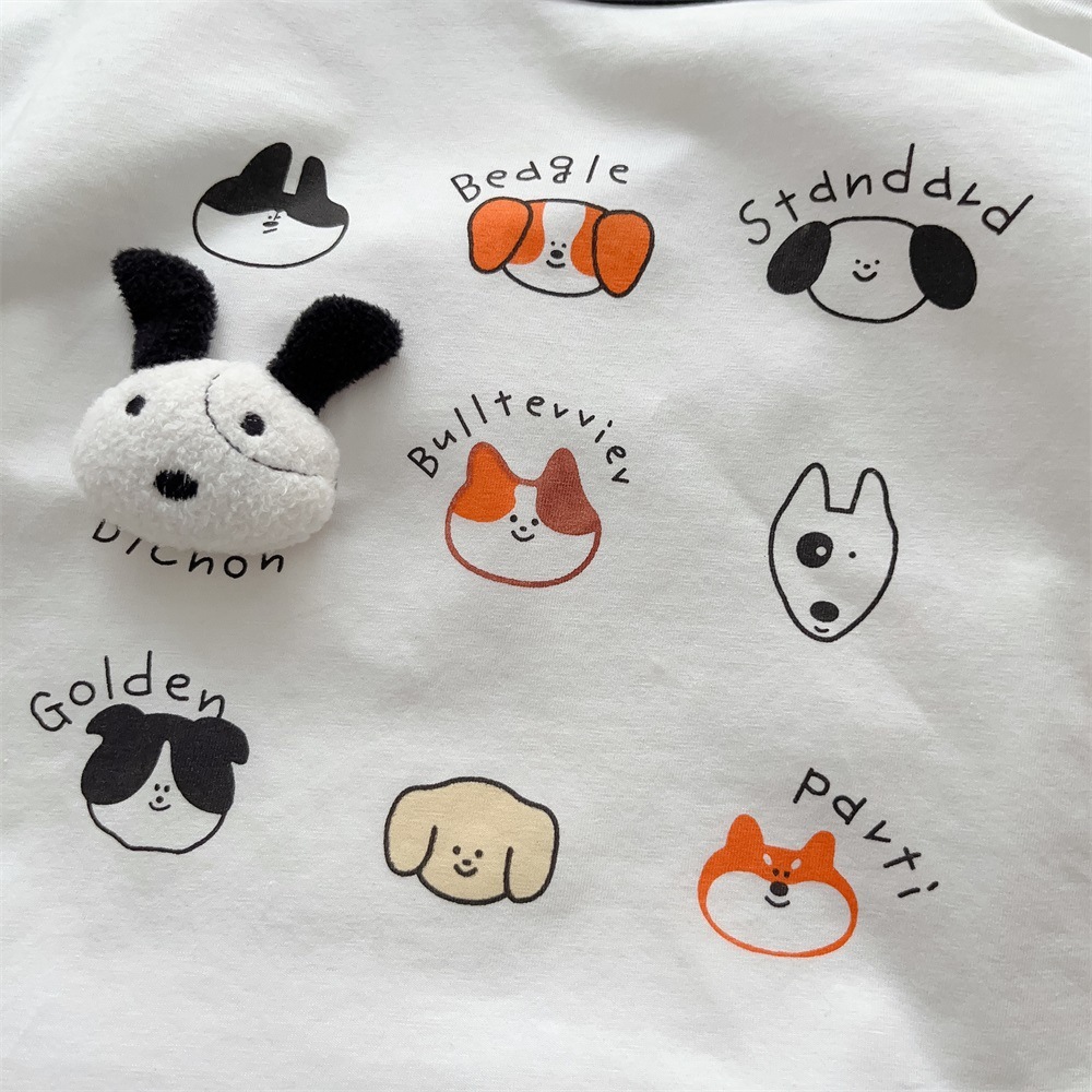 Baby Boy/Girl Pet Cartoon Printed Romper-kissminis