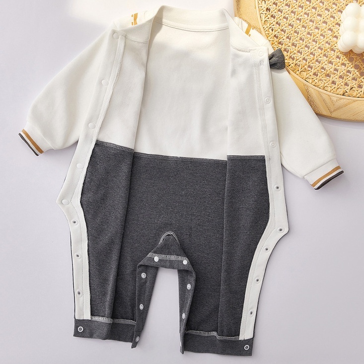 Baby Bow Ties and Prints Romper -kissminis