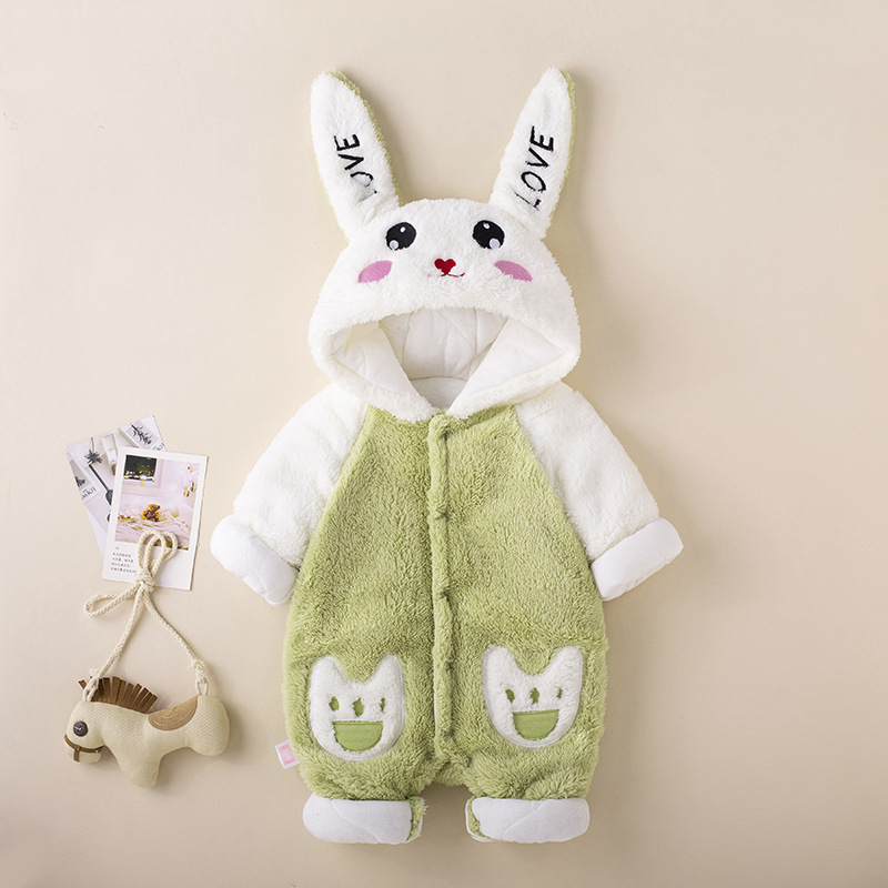 Baby Boy&Girl Cute Rabbit Long Sleeve Romper-kissminis