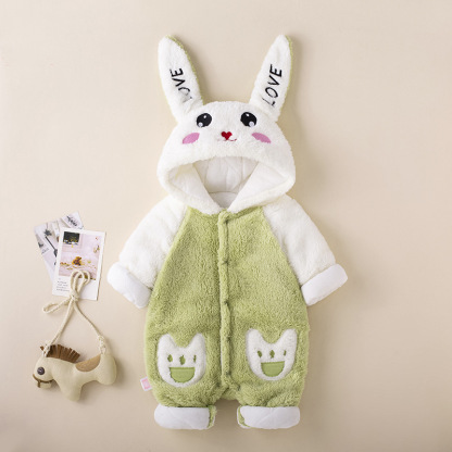 Baby Boy&Girl Cute Rabbit  Long Sleeve Romper-kissminis