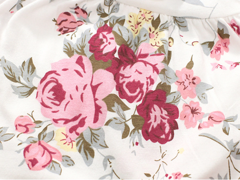 Toddler Girl Allover Roses Pattern Long Sleeve Sweatshirt and Solid Color Pants Set-kissminis