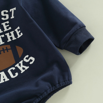 Baby Boy/Girl Baseball Theme Letters Print Long Sleeve Bodysuit-kissminis
