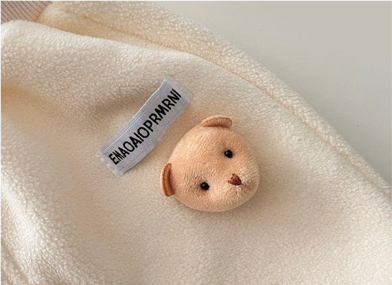 Baby Toddler Boy/Girl Solid Color 3D Bear Long Pants -kissminis