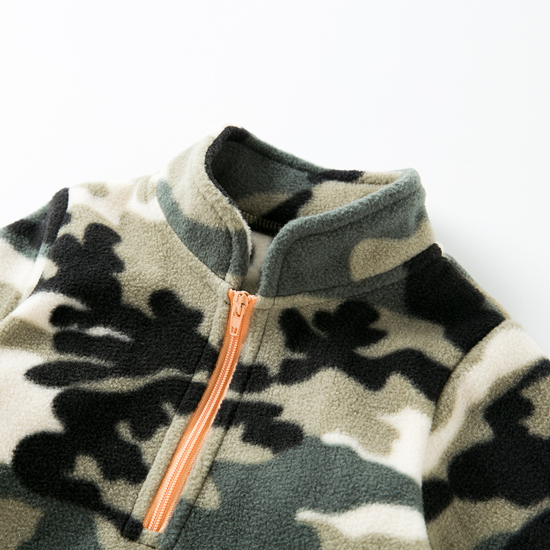 Baby Flannel Camouflage Print Romper-kissminis