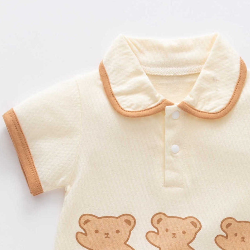 Baby Boy/Girl Bear Print Babysuit-kissminis