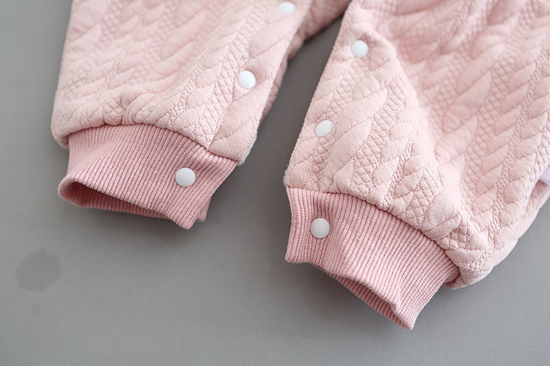 Baby Girl Cute Rabbit Pattern Long Sleeve Romper-kissminis