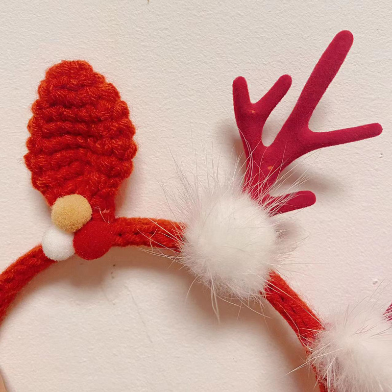 Baby Girl Cute Christmas Style Cute Antlers Design Hair Band-kissminis