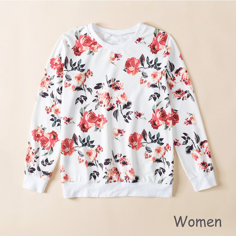 Floral Print Sweatshirt for Mommy and Me-kissminis