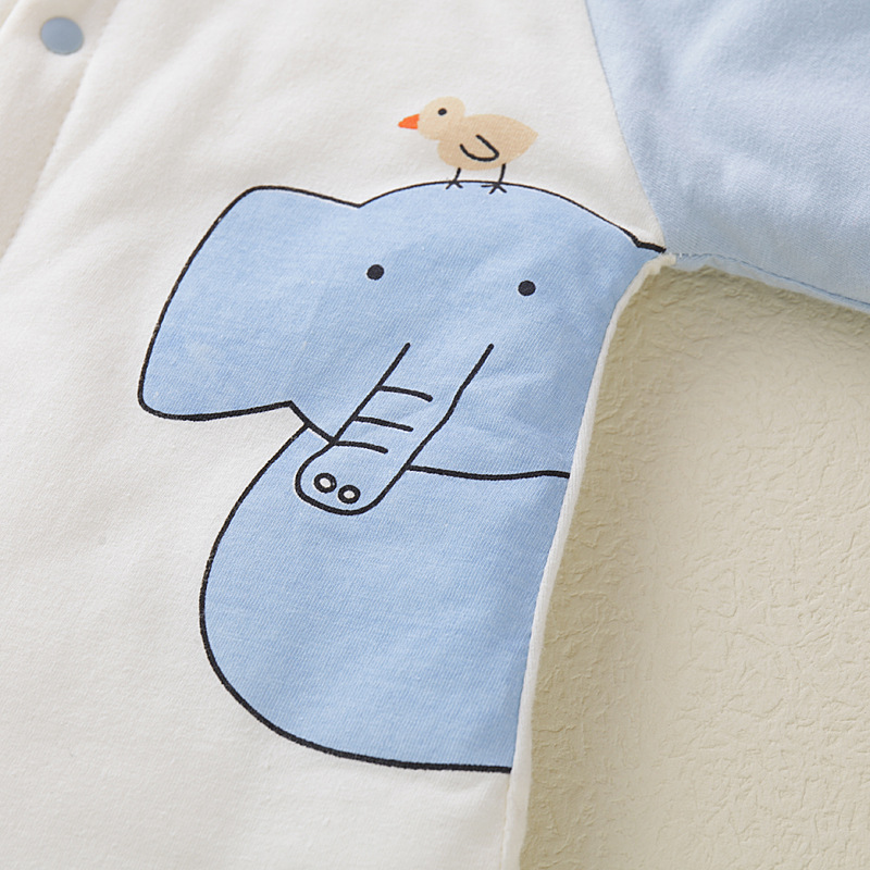Winter Thicken Baby Boy/Girl Cute Animals Graphic Long Sleeve Romper-kissminis