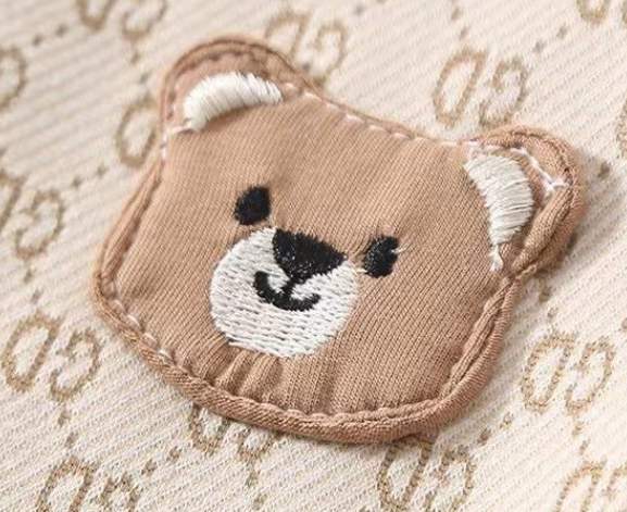 Baby Alphabet Bear Print Romper