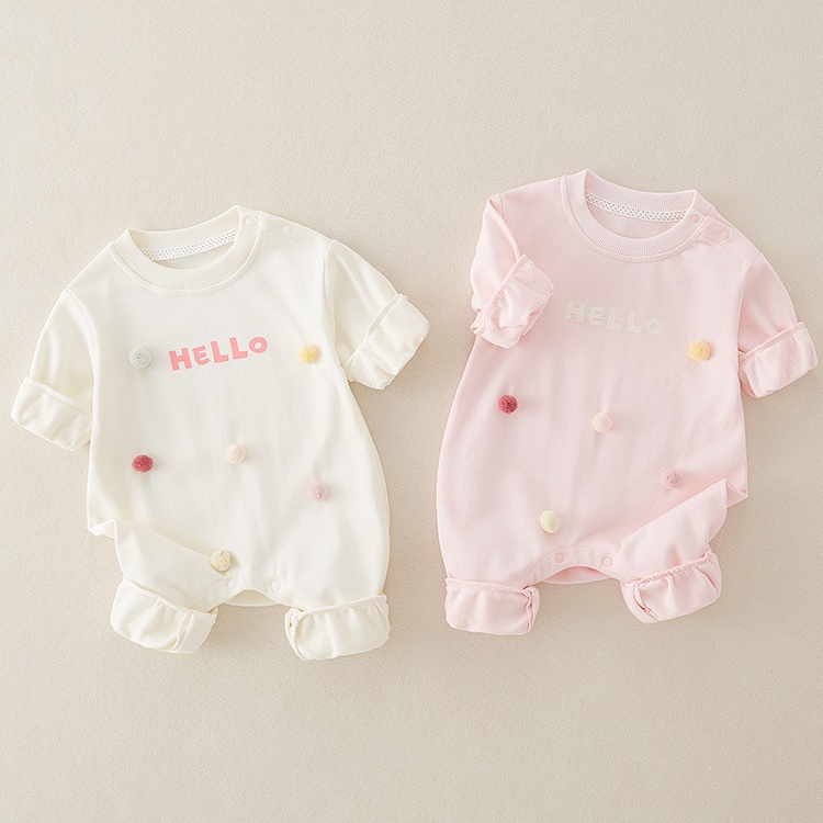 Baby Boy/Girl Colorful Fur Balls Romper-kissminis