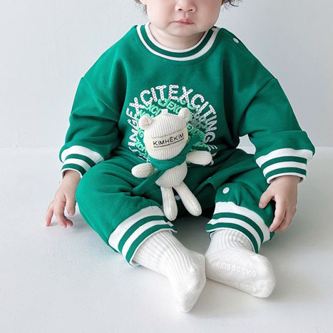 Baby Doll Bear Print Romper-kissminis