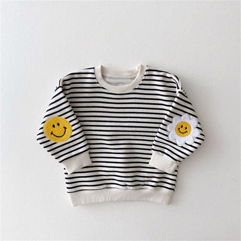Toddler Boy/Girl Smile Face Pattern Long Sleeves Sweatshirt-kissminis