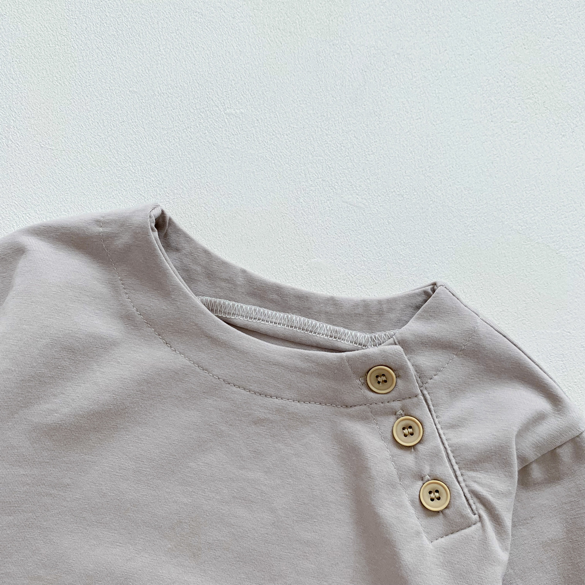 Baby Boy/Girl Solid Color Long Sleeve Shirt-kissminis