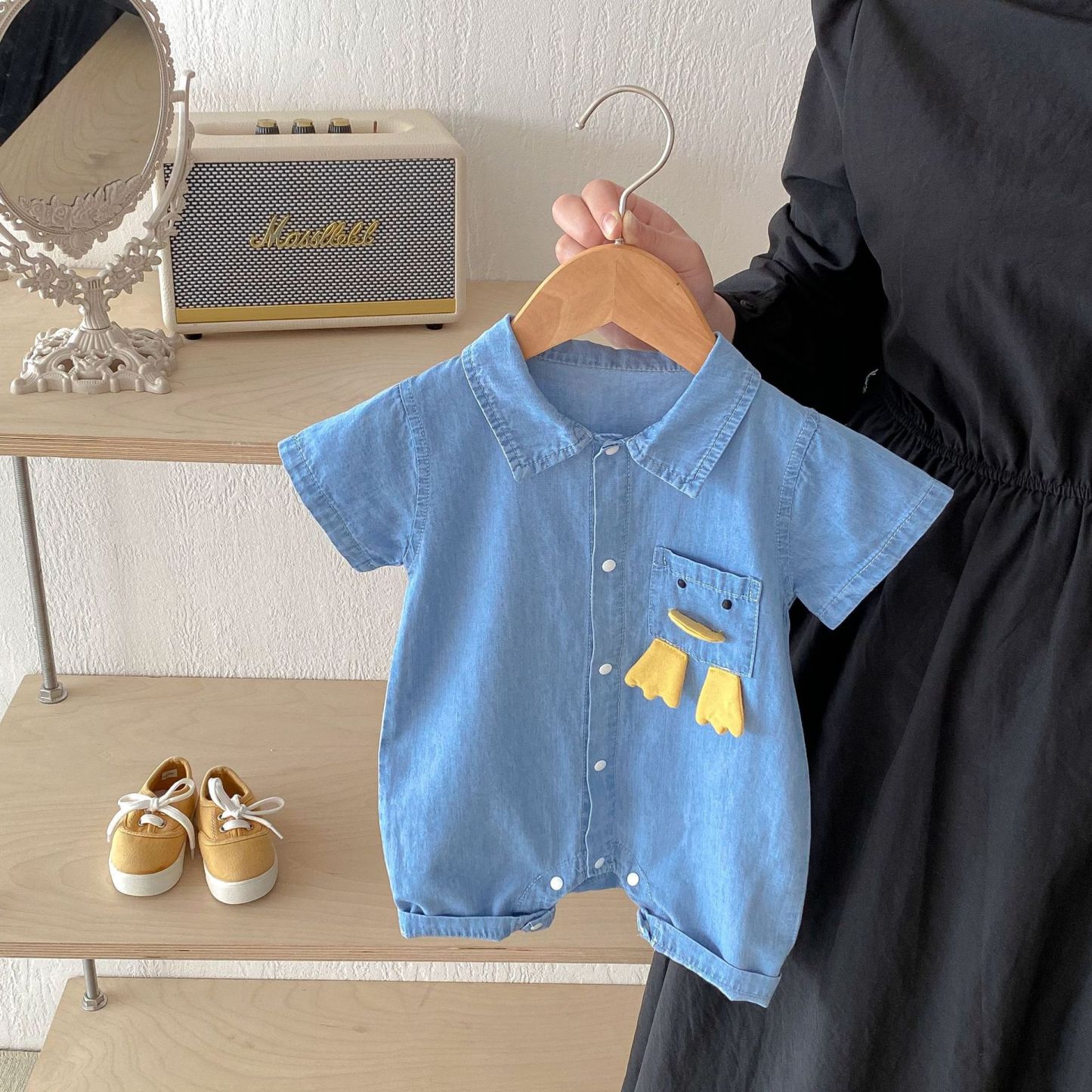 Baby Boy/Girl Cartoon Cowboy Romper-kissminis