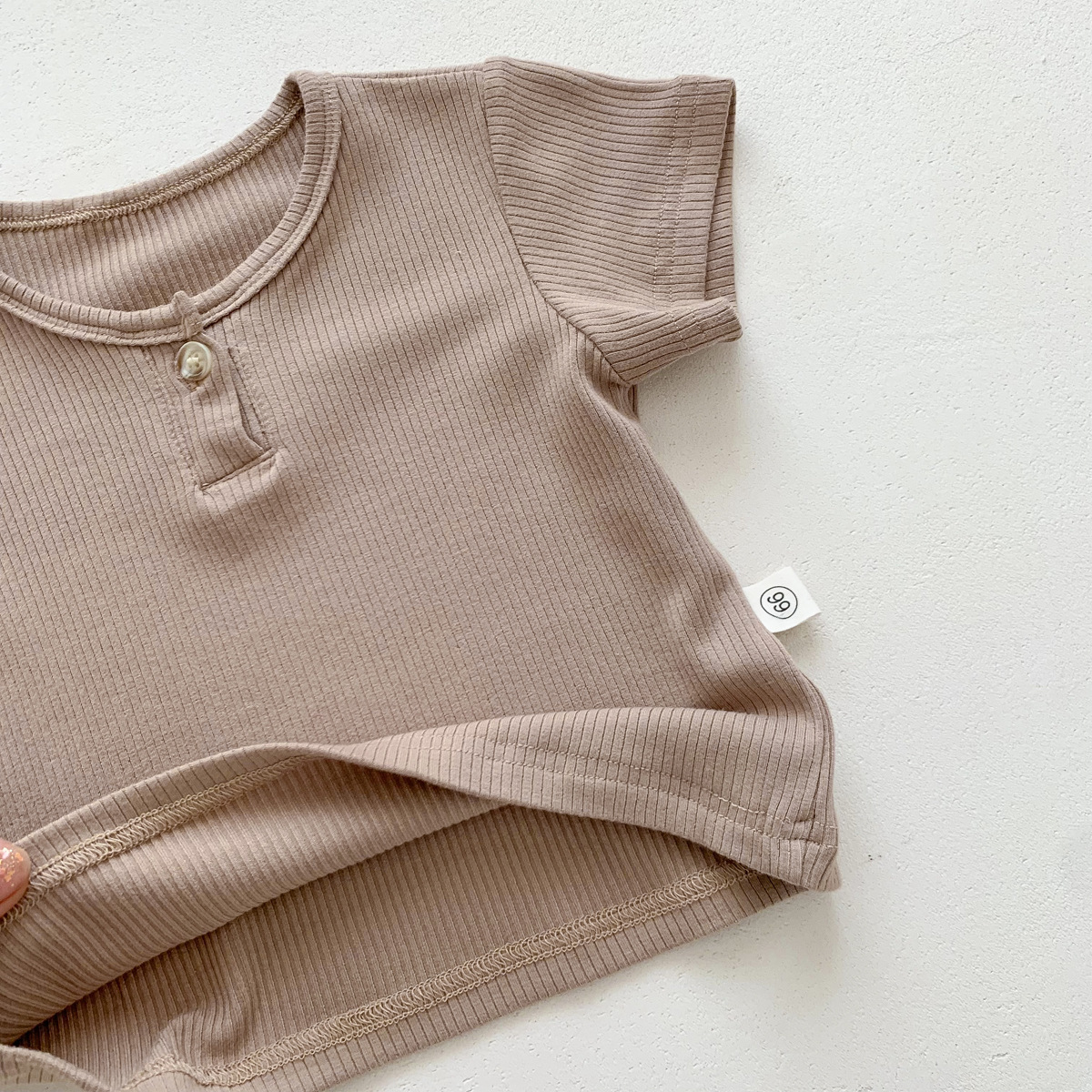 Baby Boy/Girl Bear Embroidery Print Bodysuit-kissminis