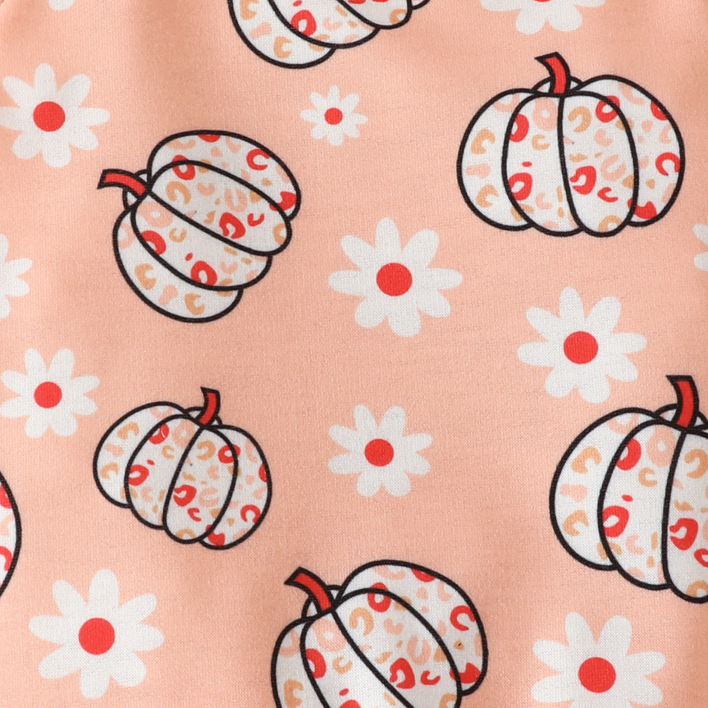 2pcs Baby Boy/Girl Halloween Allover Pumpkin Print Long Sleeve Tops and Stripe Pants Set-kissminis