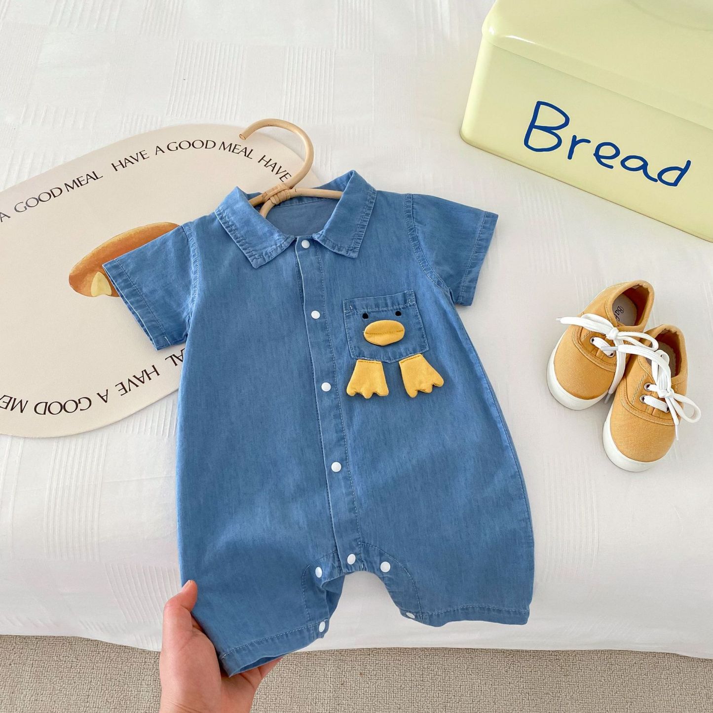 Baby Boy/Girl Cartoon Cowboy Romper-kissminis