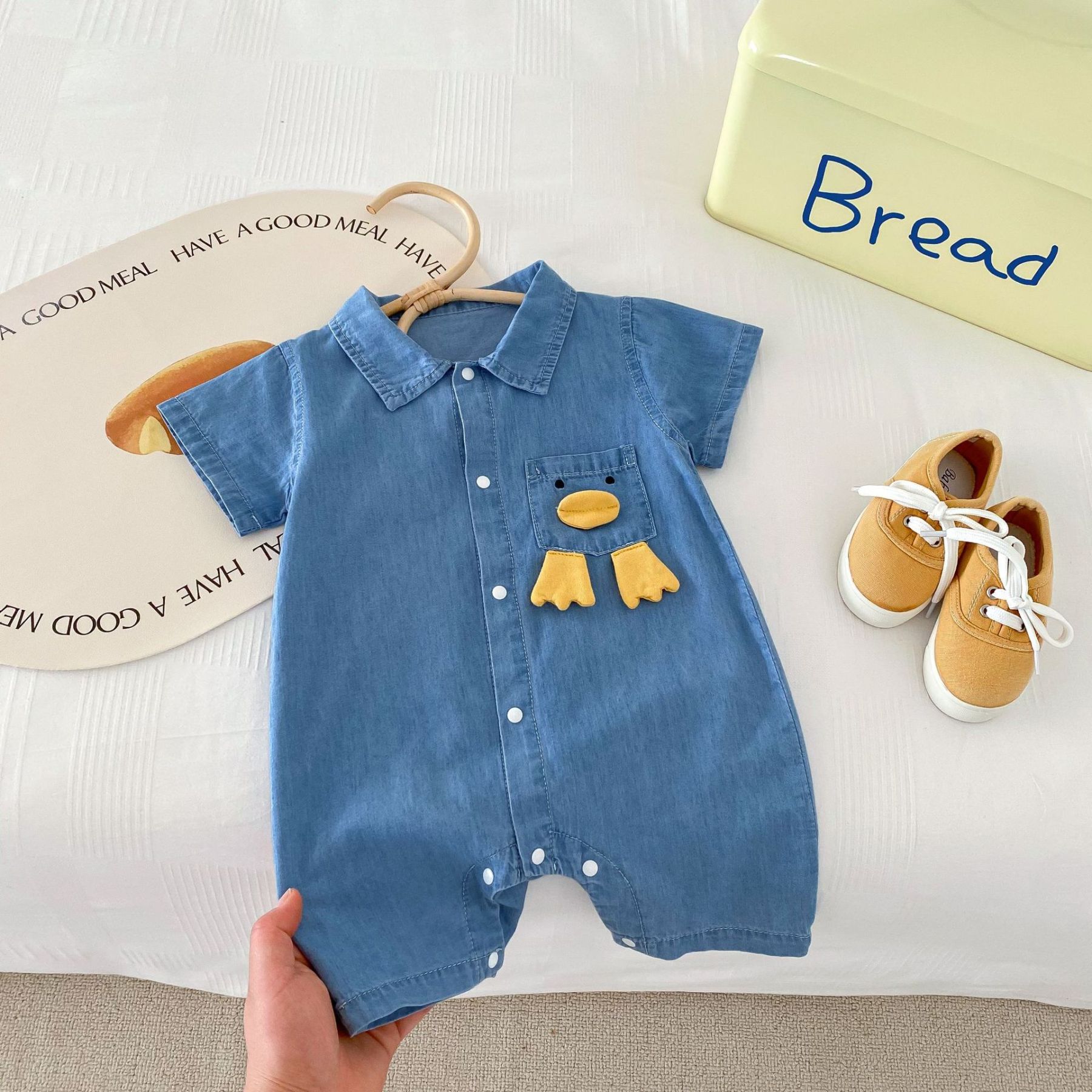 Baby Boy/Girl Cartoon Cowboy Romper-kissminis