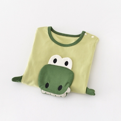 Baby Boy/Girl Dinosaur Cartoon Bodysuit-kissminis