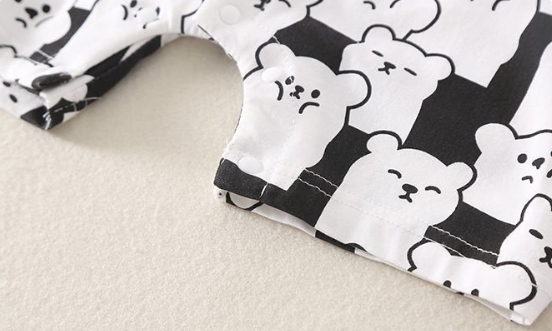 Newborn Baby Allover Bear Pattern Romper-kissminis