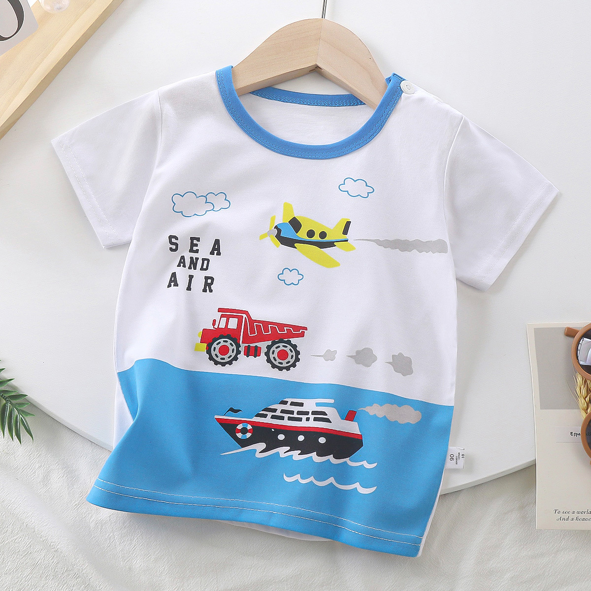 2025 Kids Cotton Short Sleeve T-Shirt - Cartoon Print Boys & Girls Summer Tee