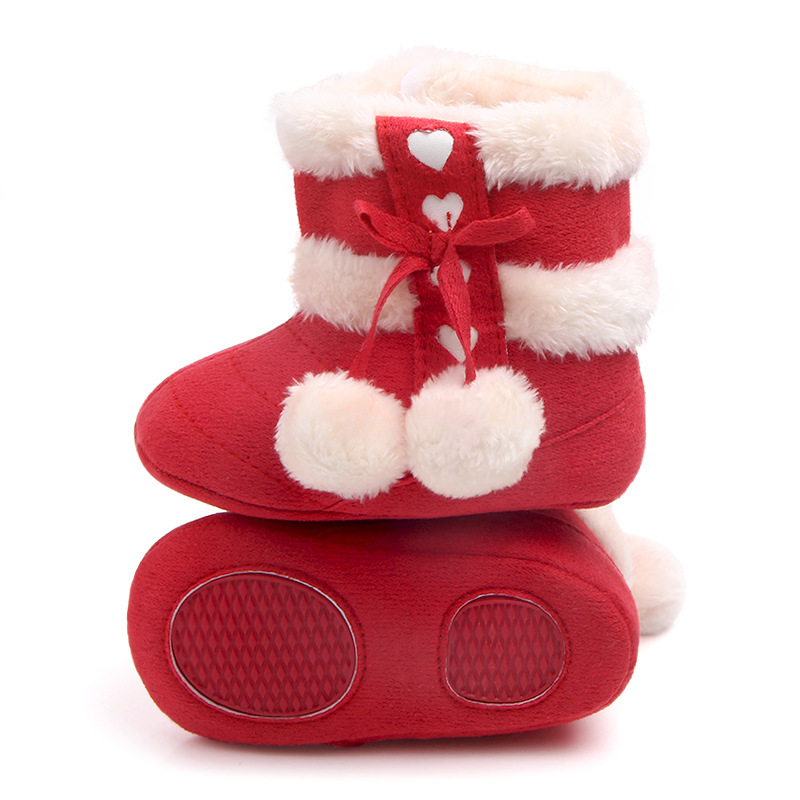 Cute Baby Christmas Warm Shoes And Cotton Boots-kissminis