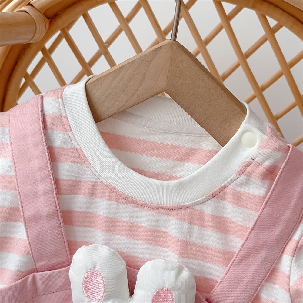 Baby Boy/Girl Rabbit/Frog Cartoon Bodysuit-kissminis