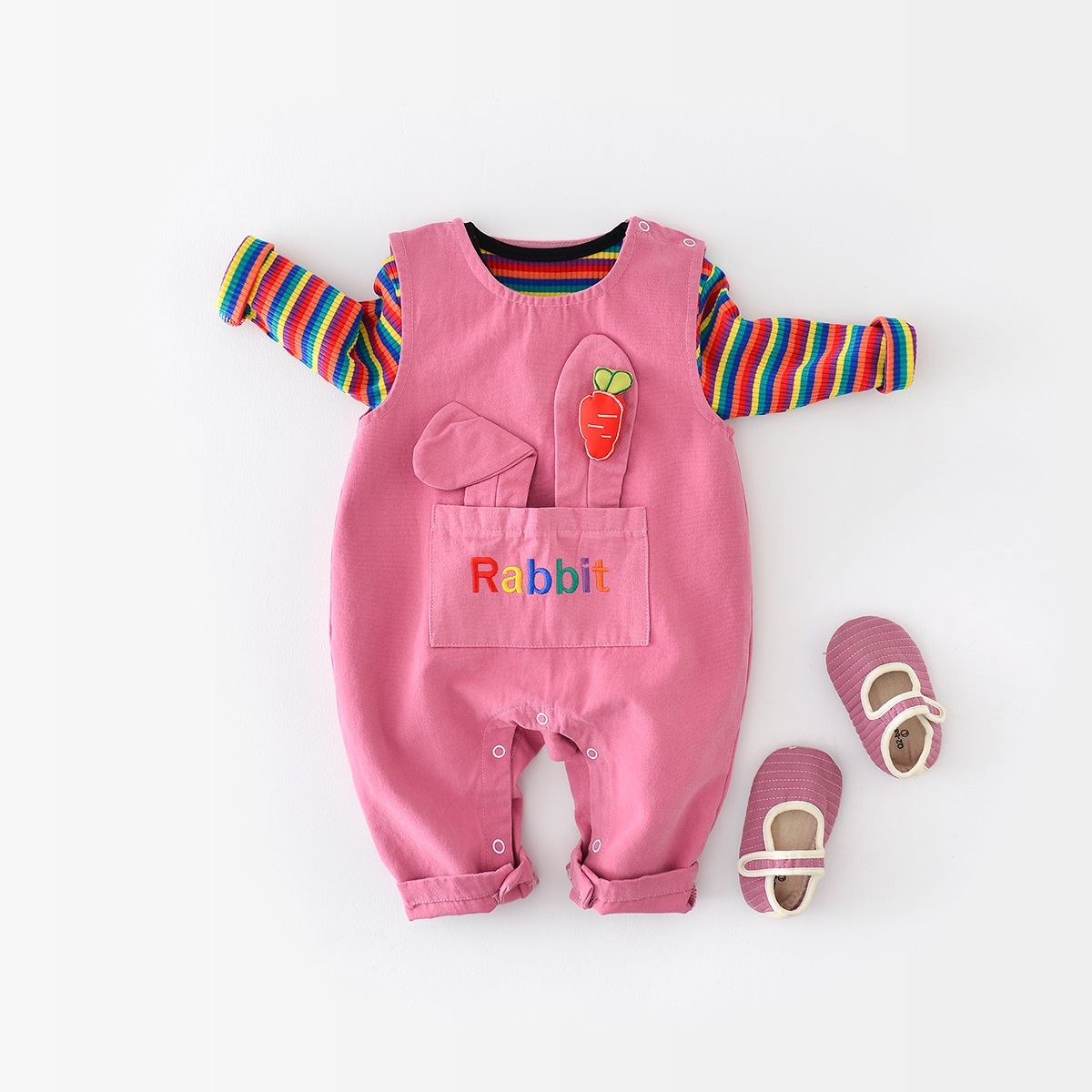Baby Gilrl Rabbit Pattern Sleeveless Romper-kissminis