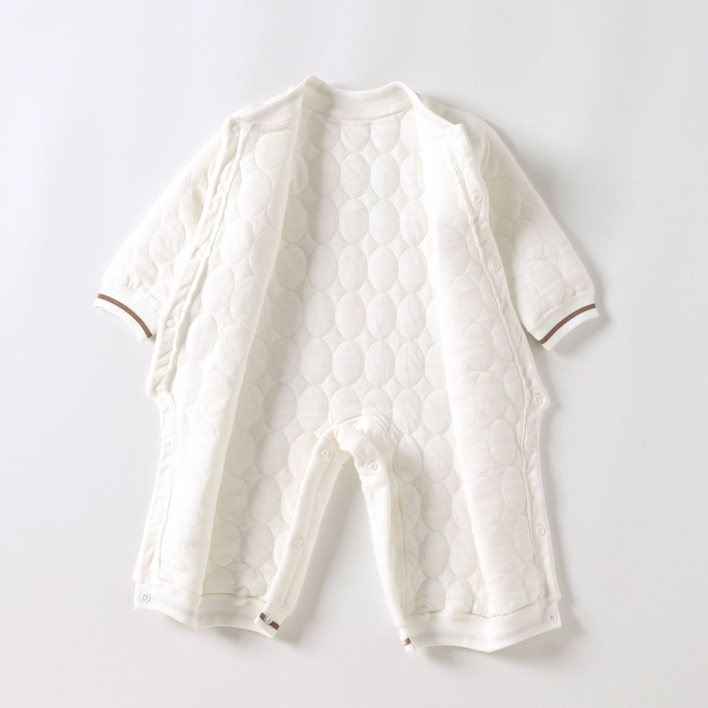 Baby Boy/Girl Classic Bear Pattern Solid Color Long Sleeve Romper-kissminis
