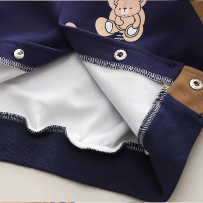 Toddler Boy/Girl Bear Baseball Jersey Three Piece Set-kissminis