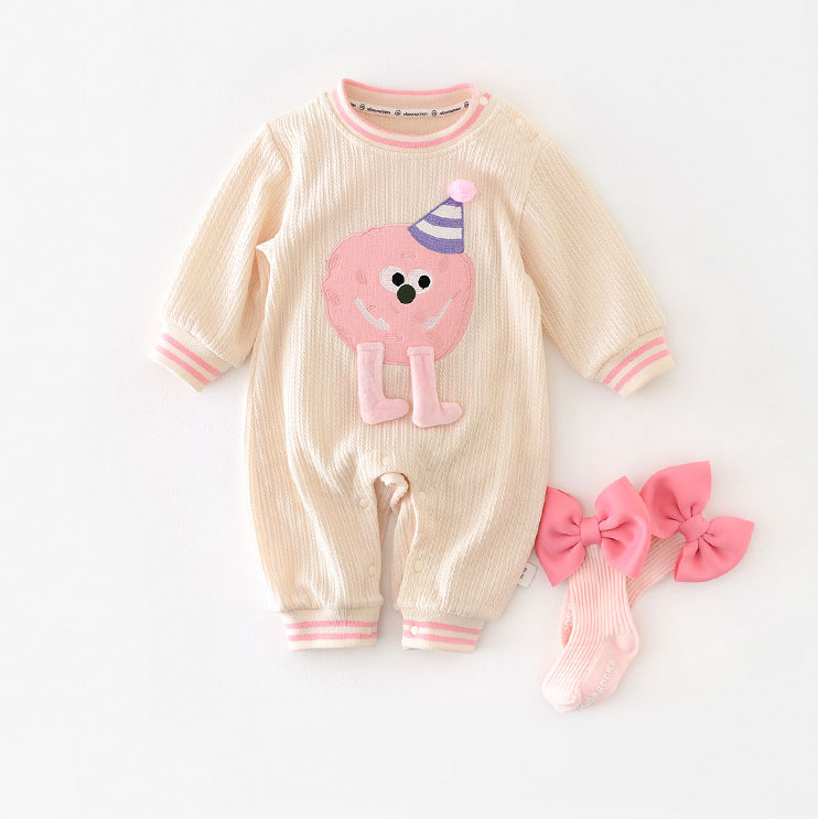 Cartoon Nnitted Rice Jacquard Romper-kissminis