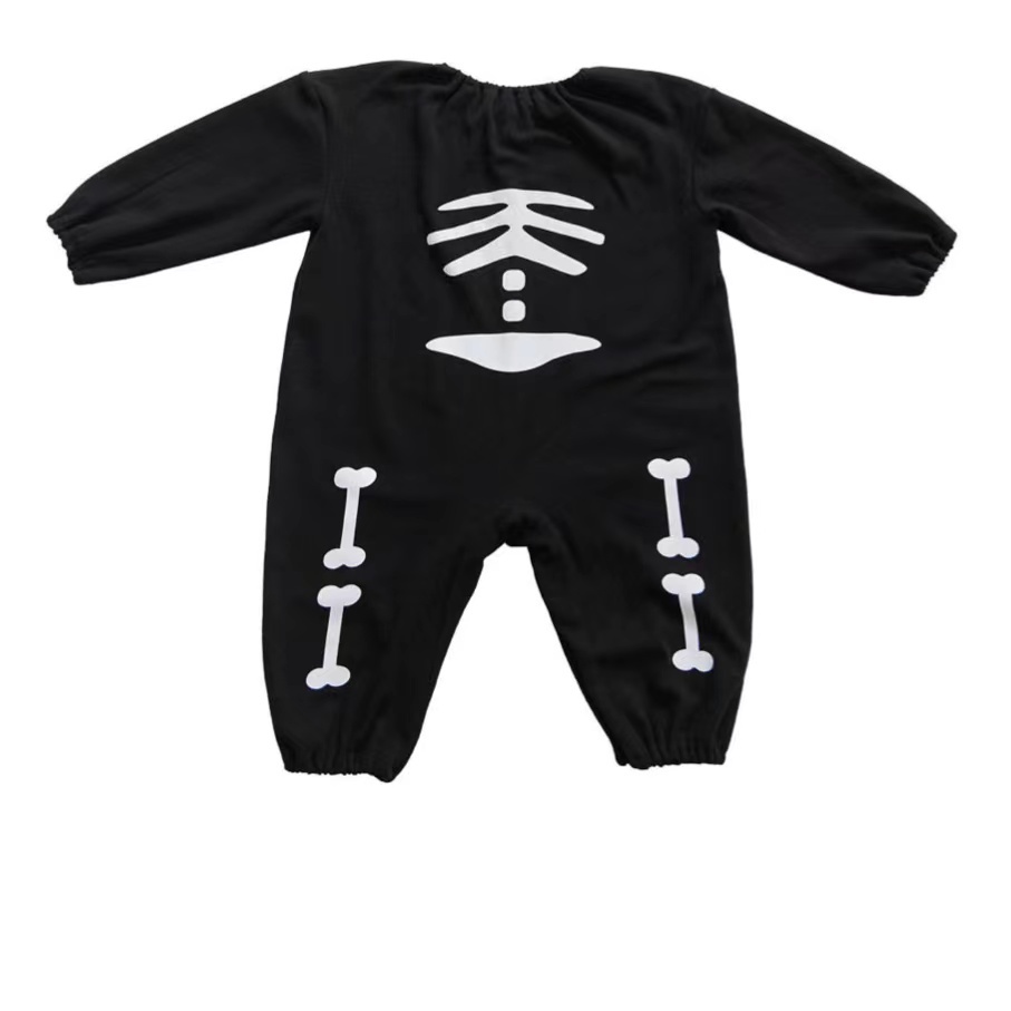 Baby Boy/Girl Halloween Wacky Ghost Long Sleeve Romper and Cloak-kissminis