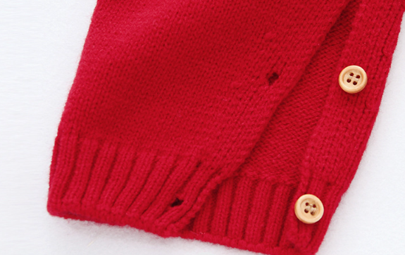 Baby Toddler Boy/Girl Christmas Style Santa Claus Design Knitted Long Sleeve Romper-kissminis