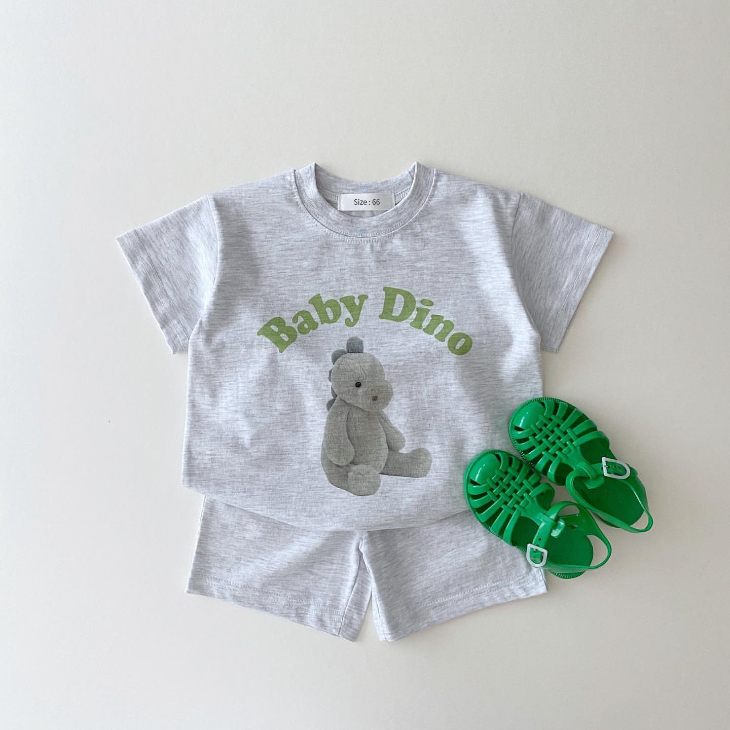 2pcs Baby Boy/Girl Animal Alphabet Print T-shirt with Pant Set-kissminis
