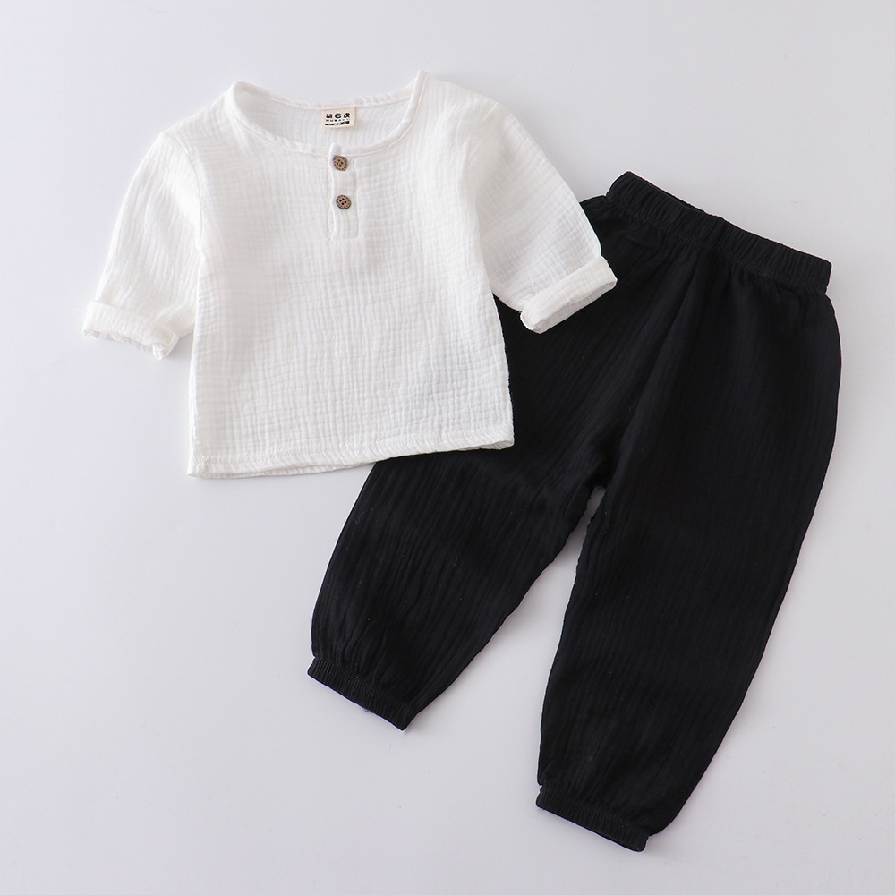 2pcs Toddler Colored Cotton Qauzer Sweatshirt and Pant Set-kissminis