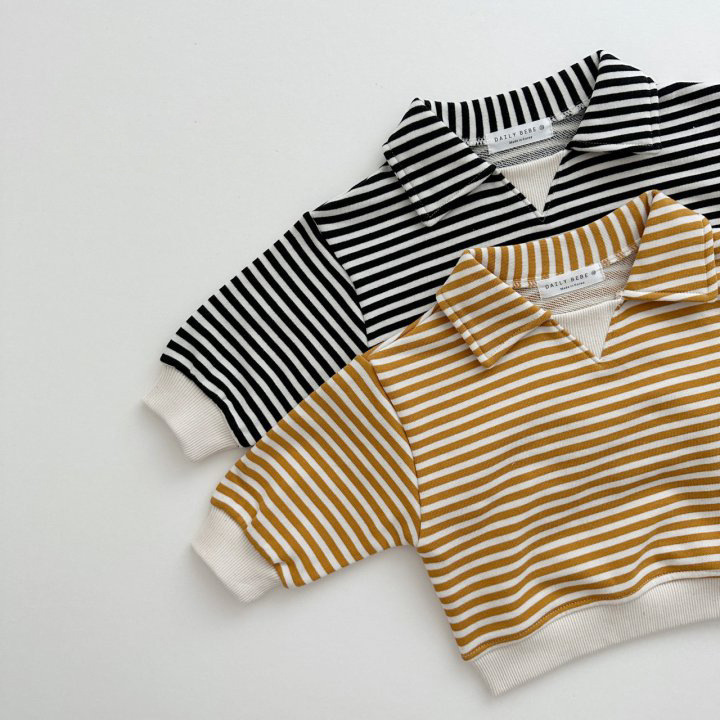 2pcs Toddler Boy/Girl Solid Color Striped T-Shirt and Pants Set-kissminis