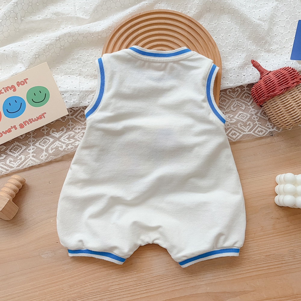 Baby Boy Basketball Cubs Romper-kissminis