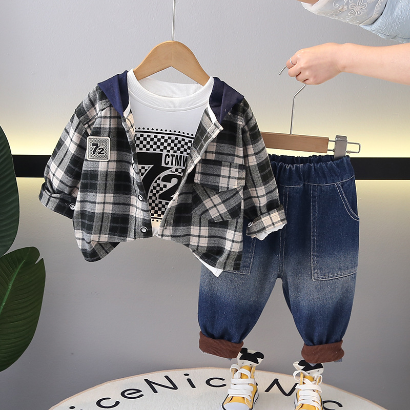 Toddler Boy/Girl Number Print Three-Piece Set-kissminis