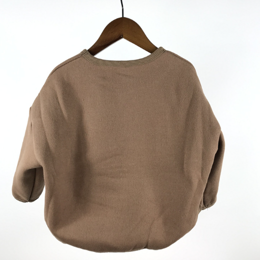 Toddler Boy/Girl Ins Style "N1" Print Solid Color Long Sleeves Sweatshirt-kissminis