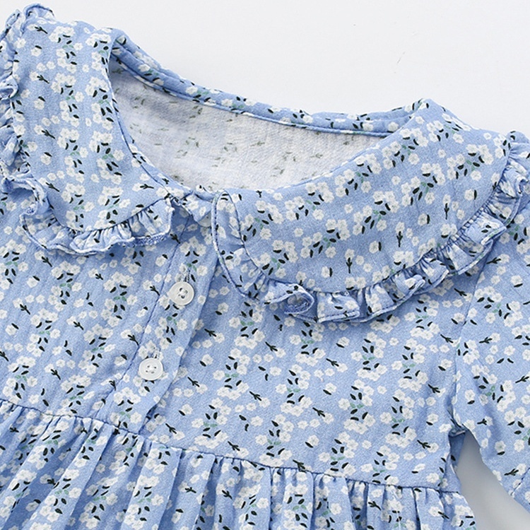 Baby/Toddler Girl Floral Print Short Sleeve Dress-kissminis