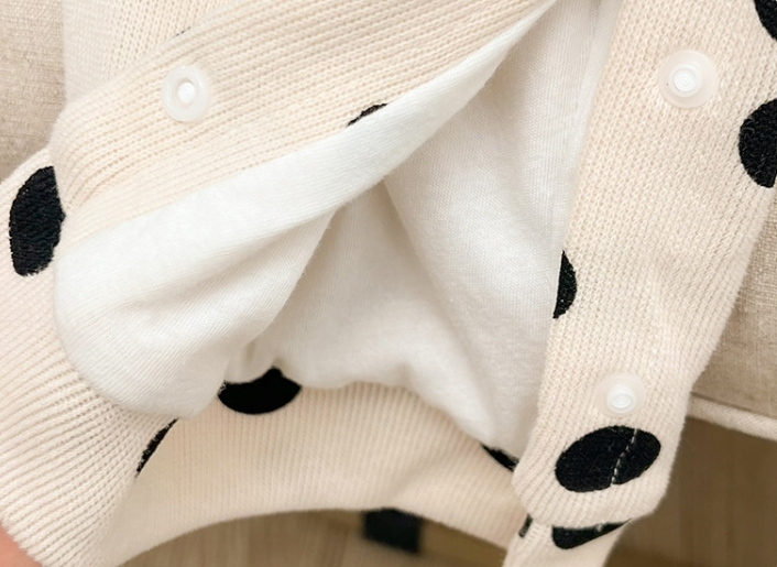 2pcs Baby Boy/Girl Cartoon Panda Dot Print Long Sleeve Romper with Hat Set-kissminis