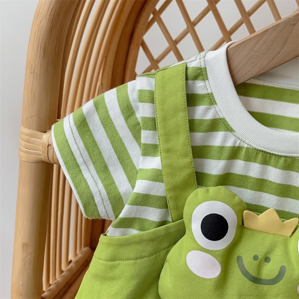 Baby Boy/Girl Rabbit/Frog Cartoon Bodysuit-kissminis