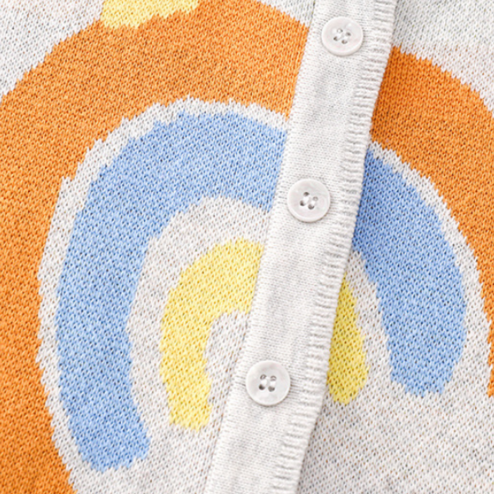 Baby Boy/Girl Rainbow Design Long Sleeve Ropmer-kissminis