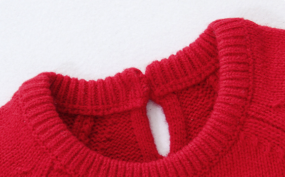 Baby Toddler Boy/Girl Christmas Style Santa Claus Design Knitted Long Sleeve Romper-kissminis