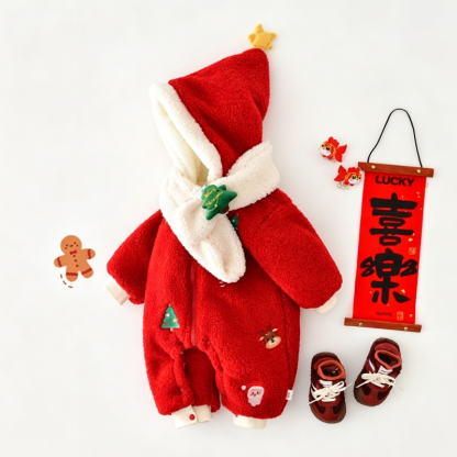 Baby Boy Christmas Warm Romper