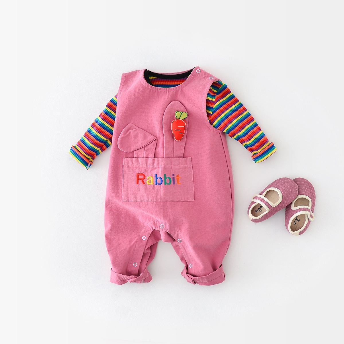 Baby Gilrl Rabbit Pattern Sleeveless Romper-kissminis